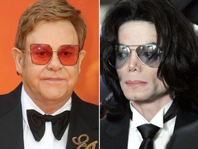 Elton John, left, and Michael Jackson. (Getty Images file photos)