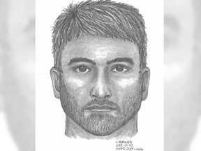 West Vancouver police have released a composite sketch of a suspect in an Indecent Act investigation in an attempt to identify a man who is alleged to have exposed himself to a cyclist.