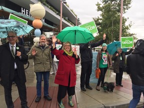 Elizabeth May in West Vancouver on Saturday.