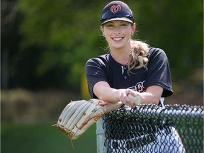 Tsawwassen's Marika Lyszczyk, who with the Whalley Chiefs became the first female starting pitcher in the senior B.C. Premier Baseball League, is blazing another trail, this time to a U.S. college to play catcher on the men's baseball team.