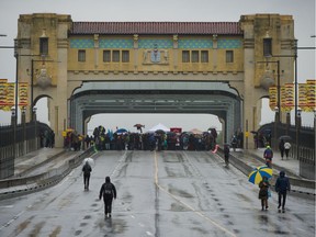 A climate protest that shut down Vancouver's Burrard Bridge on Monday ended overnight with 10 arrests.