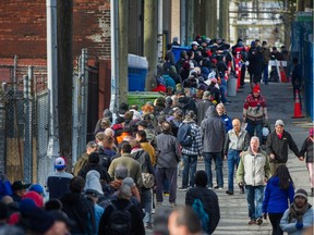 This is what the lineup looked like at last year's UGM Thanksgiving dinner in the Downtown Eastside. But this year will look a lot different because of the pandemic. Meals will be served at several locations and will be "to go."