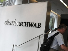 The market didn't much like the news that Charles Schwab was eliminating online trading commissions for stocks and ETFs listed on U.S. or Canadian exchanges.