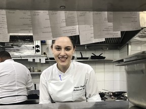 Chef Simone Shapiro in her kitchen at the Rooftop Lounge and Restaurant at the Mamilla Hotel.