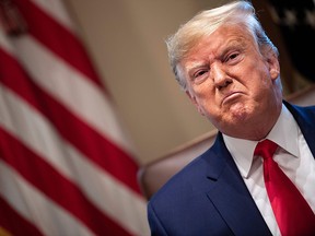 President Donald Trump speaks during a Cabinet Meeting at the White House on October 21, 2019 in Washington. (BRENDAN SMIALOWSKI/AFP via Getty Images)