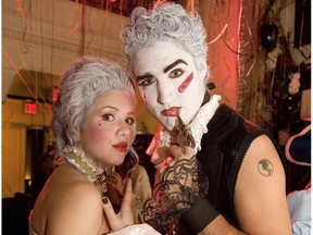 Justine Trudeau (right) and wife Sophie Gregoire at a  Halloween party at the St James Hotel in Montreal on Saturday October 28, 2006.