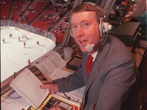 CKNW sportscaster Jim Robson at the Pacific Coliseum in 1989.