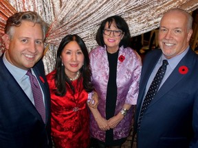 Red-attired Chinatown Foundation chair Carol Lee greeted Mayor Kennedy Stewart, B.C. Lieutenant-Governor Janet Austin, Premier Horgan and many other dignitaries when she chaired the foundation's third-annual gala.
