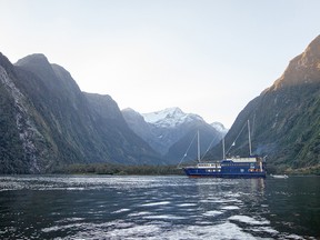 The Milford Mariner sails around Milford Sound  to view the fiord’s spectacular waterfalls, rainforest, mountains and wildlife.