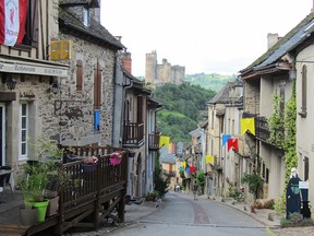 Najac village and the chateau on the hill. The chateau was built in 1253.