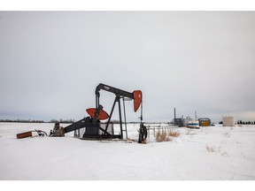 The abandoned Redwater oil well site west of St. Albert, Alta.