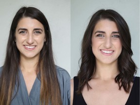 Dani Moretti is a 28-year-old bridal stylist who was in need of a new look. On the left is Moretti before her makeover by Nadia Albano, on the right is her after. Photo: Nadia Albano.