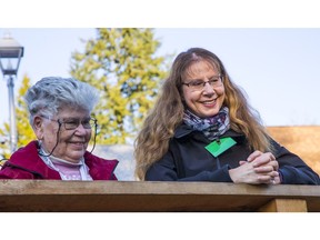 Barb Ruscheinski's mother Regina, left, lives at The Village, a residential community designed for people with dementia and other cognitive and physical disabilities.