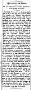 Feb. 6, 1897 story in the Victoria Times on Dr. Gregory de Klannet.