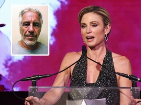A video clip leaked online shows ABC News' Amy Robach describing how the network shelved her interview with a Jeffrey Epstein victim. (Getty Images file photo)