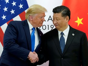 U.S. President Donald Trump meets with China's President Xi Jinping at the start of their bilateral meeting at the G20 leaders summit in Osaka, Japan, June 29, 2019.