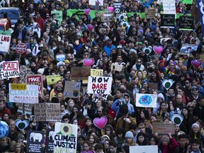 Thousands of people took to the streets joining in a climate strike which Swedish activist, Greta Thunberg attended, in Vancouver, on Friday, Oct. 25, 2019. An open letter signed by thousands of scientists from around the world may be the clearest demonstration yet of their near-unanimous agreement over the globe's emerging climate crisis.