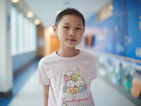 Evelyn Tseng, 8, has childhood acute lymphoblastic leukemia, a form of cancer. She stays at BC Children’s for four days every two weeks for treatment. To date, she has spent more than 30 days in hospital and has had more than 100 “pokes” from needles for blood work and chemo.