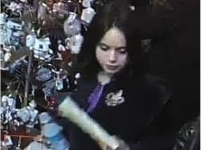 The Vancouver police are investigating a theft at St. Paul's Hospital on Nov 7 in the cystic fibrosis ward. The woman (in the photo) allegedly used a patient's credit card in the hospital gift shop.