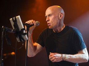 Spirit of the West’s John Mann on stage as the band plays its farewell series of concerts at the Commodore Ballroom in Vancouver on April 15, 2016.