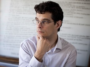 Former University of B.C. creative writing head Steven Galloway in his office in 2014.