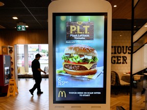 A self-ordering kiosk at a McDonald's in London, Ont.