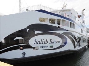 The ferry service says the Salish Raven experienced a problem with its bow thruster.