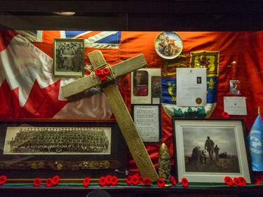 VANCOUVER, BC - November 11, 2019  - Display case inside Billy Bishop Legion pub on Remembrance Day ceremony in Vancouver, BC, November 11, 2019.  (Arlen Redekop / PNG staff photo) (story by Sue Lazaruk) [PNG Merlin Archive]