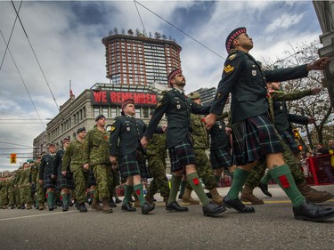 VANCOUVER, BC - November 11, 2019  - The parade moves by following the Remembrance Day ceremony at Victory Square  in Vancouver, BC, November 11, 2019.  (Arlen Redekop / PNG staff photo) (story by Sue Lazaruk) [PNG Merlin Archive]