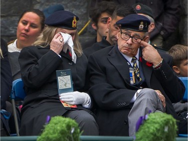 VANCOUVER, BC - November 11, 2019  - Shedding tears during Remembrance Day ceremony at Victory Square  in Vancouver, BC, November 11, 2019.  (Arlen Redekop / PNG staff photo) (story by Sue Lazaruk) [PNG Merlin Archive]