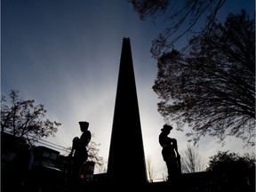 Remembrance Day at Commercial Drive cenotaph in Vancouver, BC, NOV. 11, 2018.