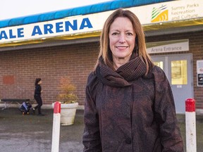 Surrey Coun. Linda Annis at Cloverdale Arena on Nov. 19.