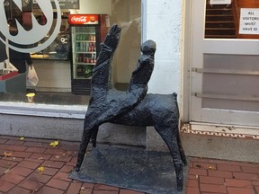 A heavy bronze sculpture worth about $24,000 that went missing earlier this month has been located across town. The sculpture is pictured in this photo shared to Vancouver Reddit on Nov. 13, 2019.
