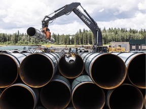Work began on the Trans Mountain Pipeline expansion in Alberta on Tuesday.