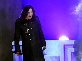 Ozzy Osbourne performs onstage during the 2019 American Music Awards at Microsoft Theater on November 24, 2019 in Los Angeles, California.