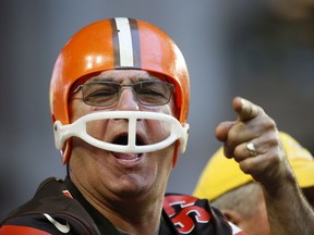 Sports fans and couch potatoes will be as thrilled as this Cleveland Browns' fan as the holiday season serves up college football offerings, NFL, world junior hockey, NBA and NHL games aplenty.
