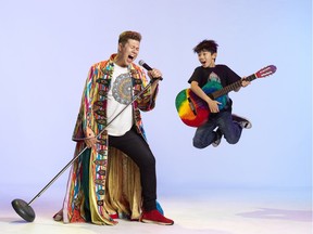 Oliver Castillo and Timothy Liu star in Gateway Theatre's production of Joseph and the Technicolor Dreamcoat.