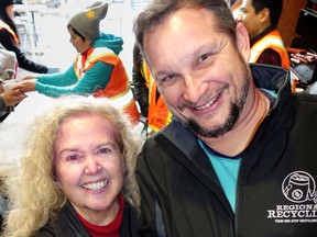 Regional Recycling Vancouver general manager Jason Smith and events-and-marketer Betty Hasker fronted a seasonal luncheon and warm-clothing drive for binners who constitute 40 per cent of the facility's clientele.