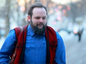 Former Taliban hostage Joshua Boyle arrives for the verdict in his criminal trial at the Elgin Street courthouse Thursday.