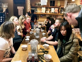 Amanda Addey-Jibb (second from left), leading the best izakaya tour in Tokyo.