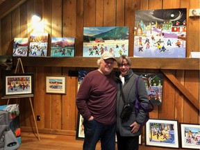Former Canucks goalie Richard Brodeur at a recent art show in Ladner.