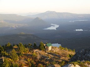 Tinhat Mountain Hut in Powell River.