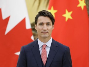 Prime Minister Justin Trudeau addresses a news conference with Chinese Premier Li Keqiang in 2016.