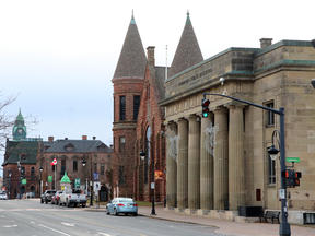 A view of downtown Amherst, Nova Scotia. (Ocean-view not included.)