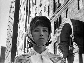 Untitled Film Still #17, silver gelatin print, by Cindy Sherman is in a solo exhibition of work by the artist at the Vancouver Art Gallery to March 8, 2020.