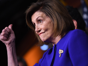 Speaker of the House Nancy Pelosi briefs the House on the news Nafta deal known as USMCA on Tuesday.