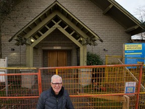 Stuart Rush in front of 1805 Larch St., which was recently approved for a rental housing development.