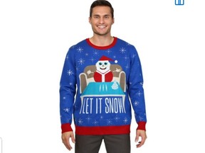 A sweater featuring a Santa snowman in front of lines of cocaine has been taken down from Walmart Canada's website.