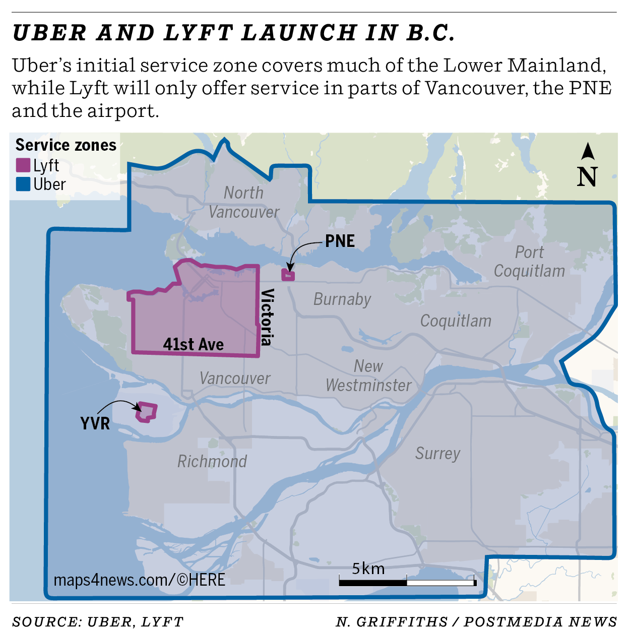 Uber, Lyft Land At YVR At Launch Of Ridehailing In Metro Vancouver ...