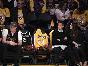 The Los Angeles Lakers honor Kobe Bryant and daughter Gigi by covering the courtside seats they occupied with flowers, Gigi's #2 Mamba jersey and Kobe's #24 jersey before the game against the Portland Trail Blazers at Staples Center on January 31, 2020 in Los Angeles, California.